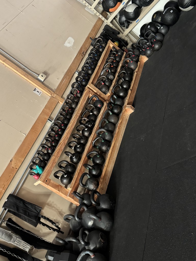 Large selection of kettlebells for strength and conditioning at Konza Strength in Manhattan, Kansas