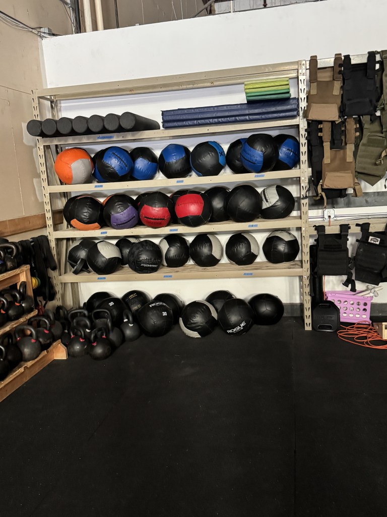 Medicine balls and functional training equipment at Konza Strength